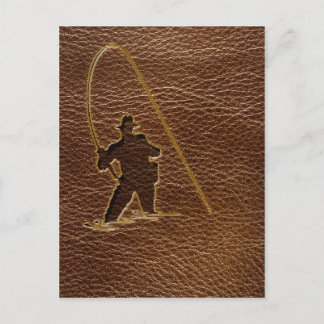 Postal Fisherman con aspecto de cuero