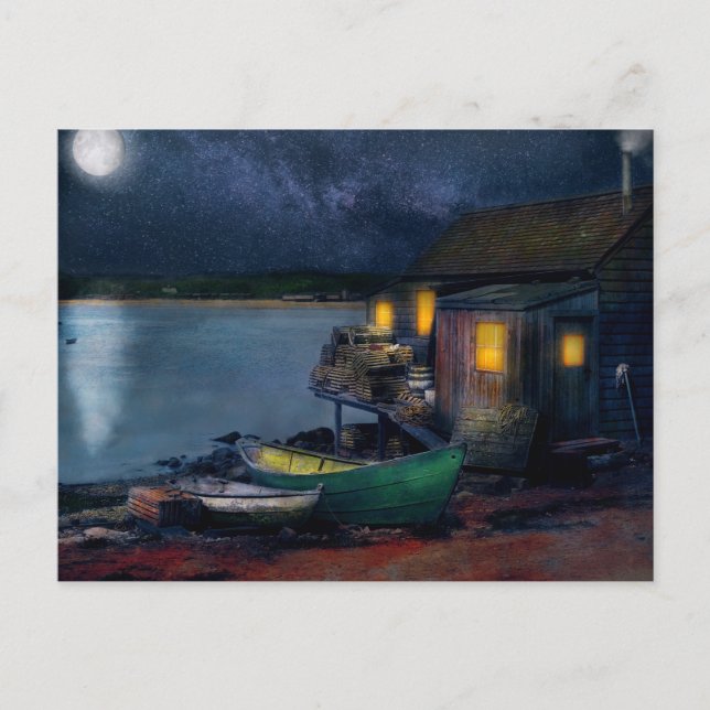 Postal Fisherman - La cabina del pescador de 1915 (Anverso)