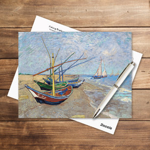 Postal Fishing Boats Beach Vincent van Gogh