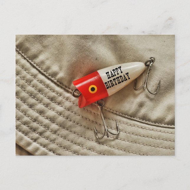 Postal Fishing Lure Happy Birday (Anverso)