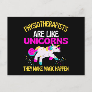 Postal Fisioterapeuta Unicorn , Magnífica Fisiología Unic