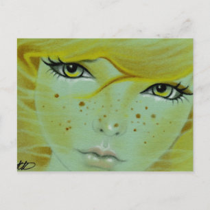 Postal Fisuras faciales de sirena Postcard