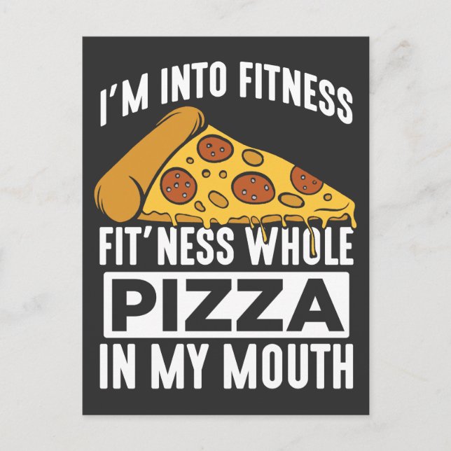 Postal Fitness Pizza Slice Restaurant Lover Gym Foodie (Anverso)