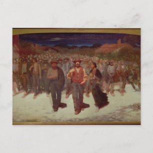 Postal Fiumana (La marea humana) 1895-96 (aceite sobre li