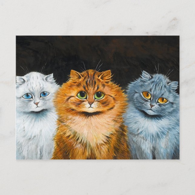 Postal Five Cats by Louis Wain (Anverso)