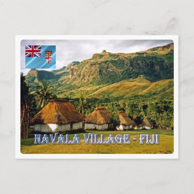 Postal Fiyi - Aldea Navala - (Anverso)
