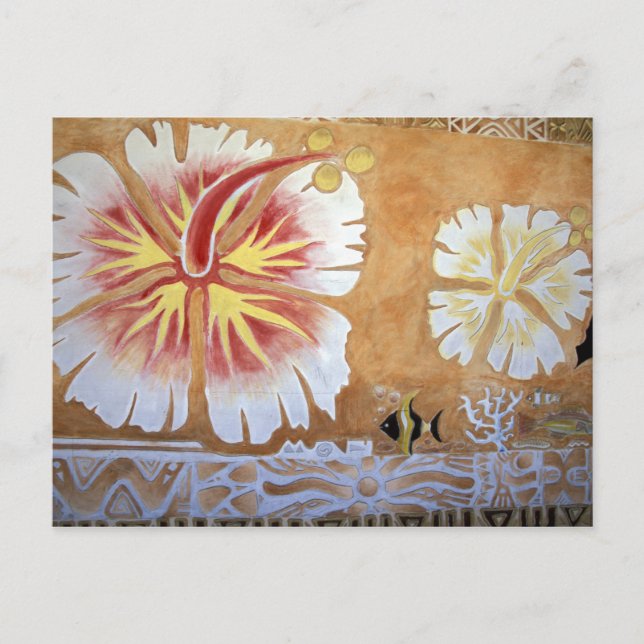 Postal Fiyi, arte mural. (Anverso)