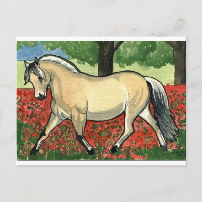 Postal Fjord HORSE ART noruego (Anverso)