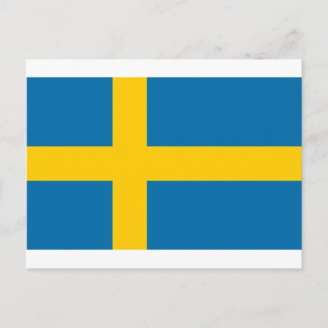 Postal Flagga Sveriges - Bandera de Suecia - Bandera suec (Anverso)