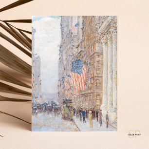 Postal Flags Childe Hassam en el arte de pinturas Waldorf