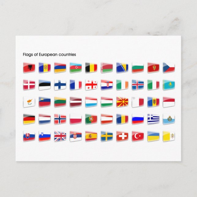 Postal Flags of European country (Anverso)