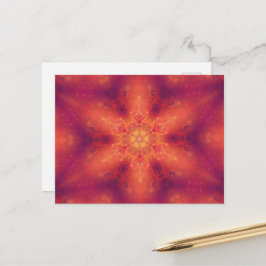 Postal Flamante Fiery Phoenix Quemando Copo de Nieve