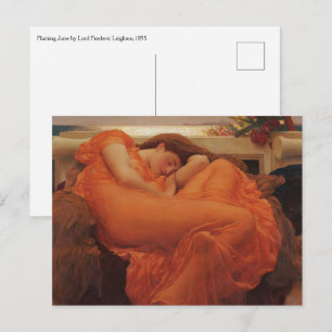 Postal Flamante junio por Lord Frederic Leighton