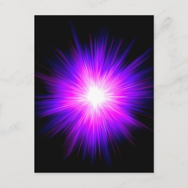 Postal Flame de cicatrización índigo púrpura reiki energí (Anverso)