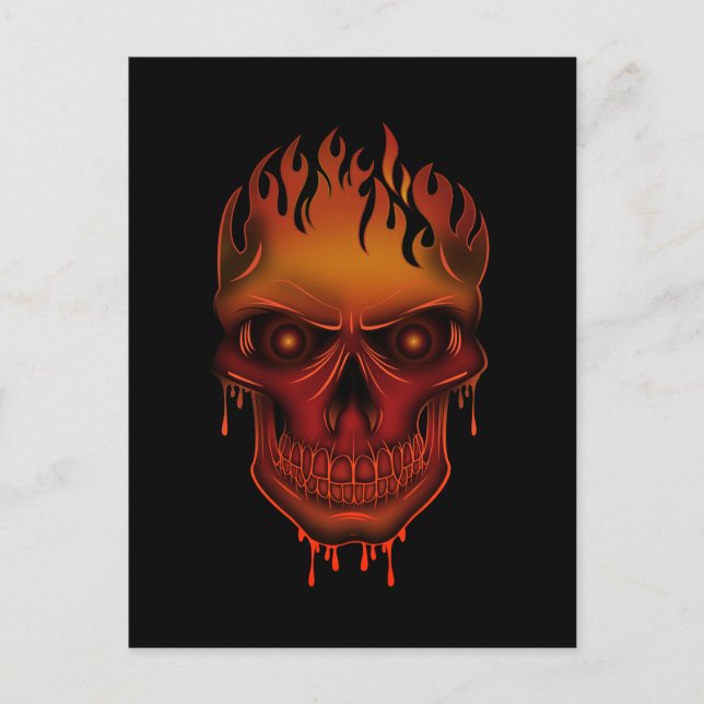 Postal Flame Skull (Anverso)