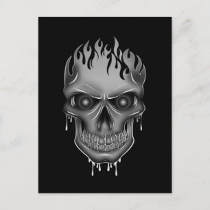 Postal Flame Skull - Plata
