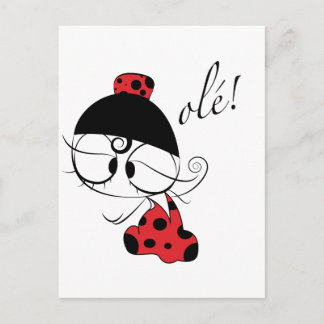 Postal ¡Flamenco bailarina ole!