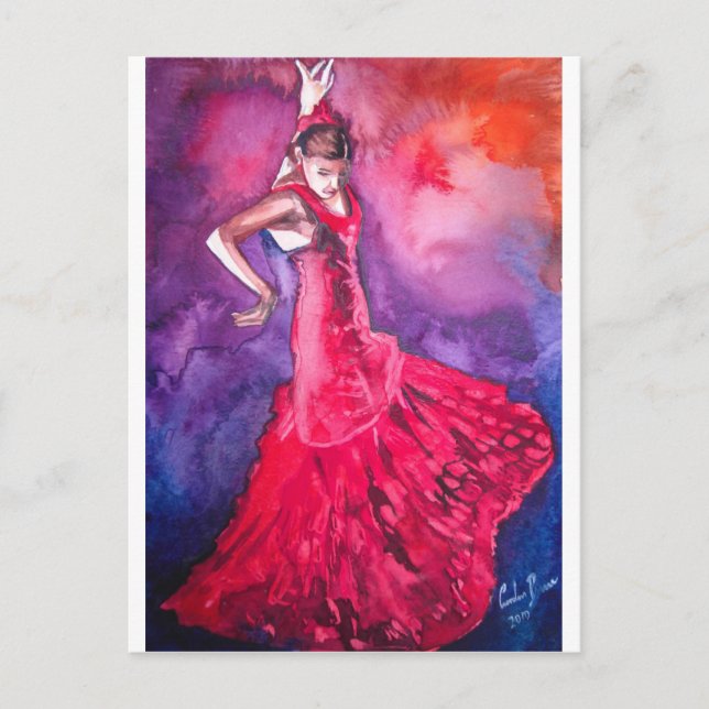 POSTAL FLAMENCO DANCER (Anverso)