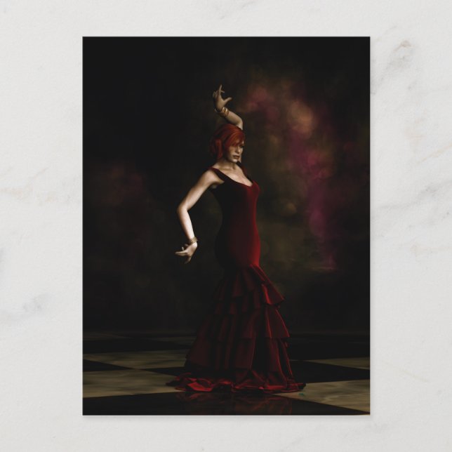 Postal Flamenco Dancer (Anverso)