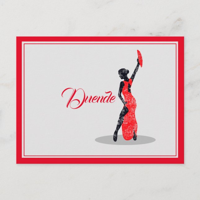Postal Flamenco Dancer Duende (Anverso)