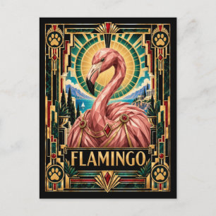 Postal Flamenco, Fauna Art Déco