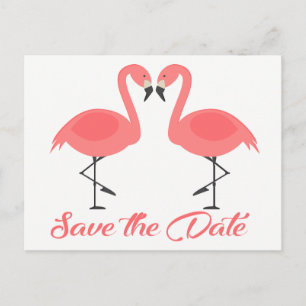Postal Flamenco Rosa Save The Date Compromiso Boda