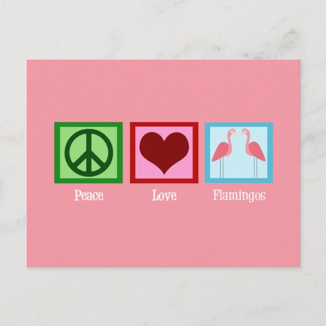 Postal Flamencos rosados (Anverso)