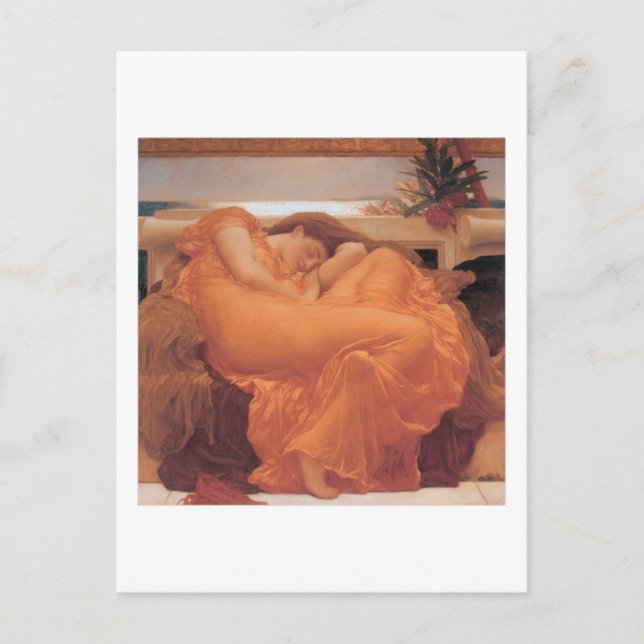 Postal Flaming June - Lord Frederick Leighton (Anverso)