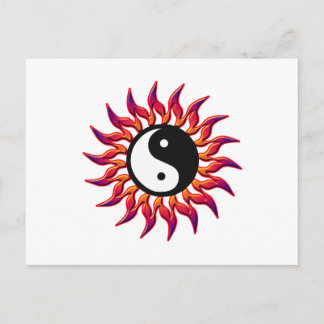 Postal Flaming Yin Yang Sun