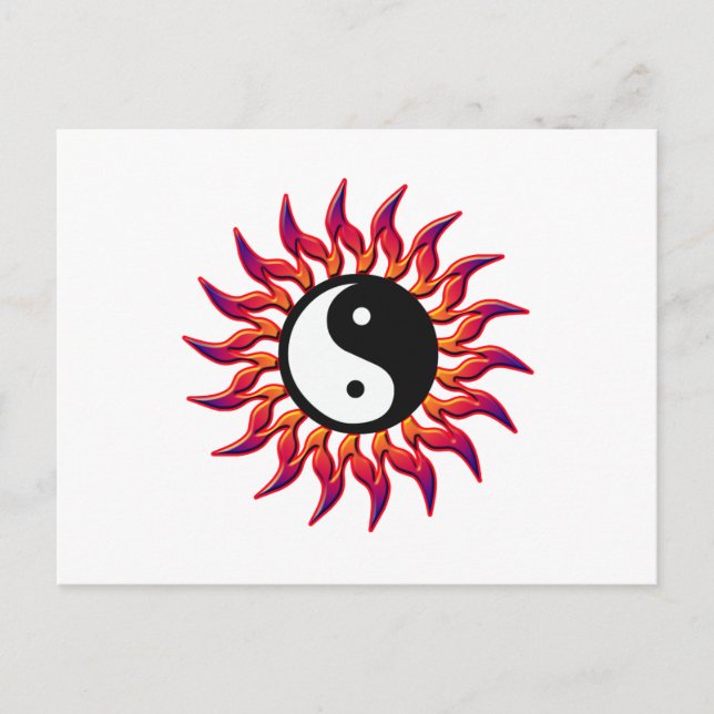 Postal Flaming Yin Yang Sun (Anverso)