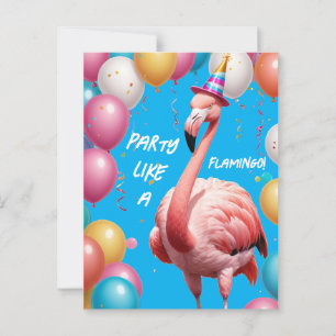 Postal Flamingle & Fiesta – Sorpresa divertida de cumplea