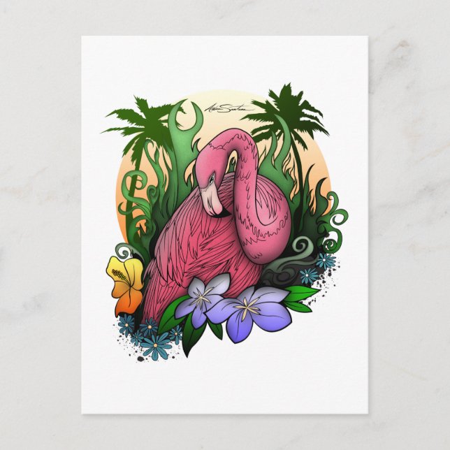 Postal Flamingo (Anverso)