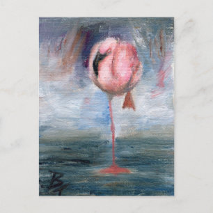 Postal Flamingo ACEO