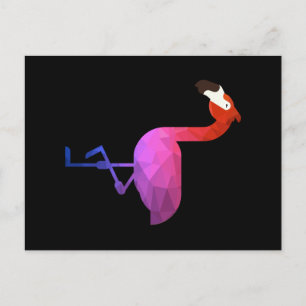 Postal Flamingo animal geométrico