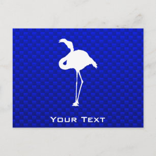 Postal Flamingo azul