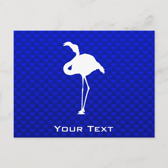 Postal Flamingo azul (Anverso)