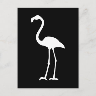 Postal Flamingo blanco y negro
