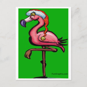 Postal Flamingo Chrsitmas