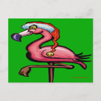 Postal Flamingo Chrsitmas