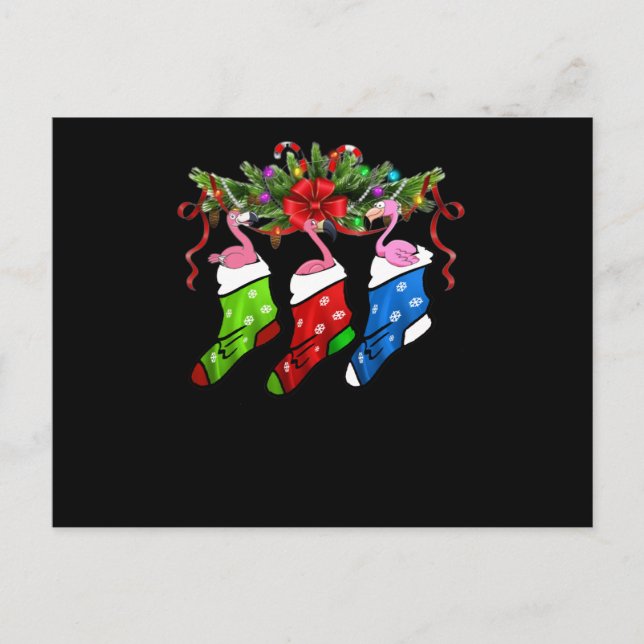 Postal Flamingo Gift | Feliz Navidad Flamingo (Anverso)