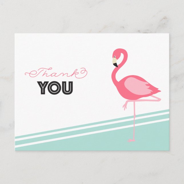Postal Flamingo Gracias Postcard (Anverso)
