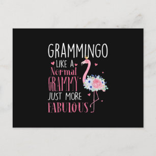 Postal Flamingo Grammingo Como Un Regalo Grammy Normal Gr