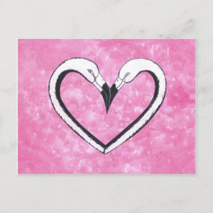 Postal Flamingo Kiss Heart, love gifts