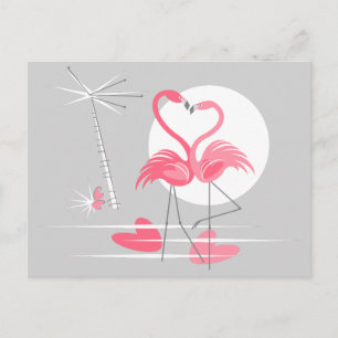 Postal Flamingo Love Pocard