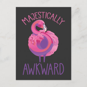 Postal Flamingo Majestuosamente Atorcido Introvertido Tor