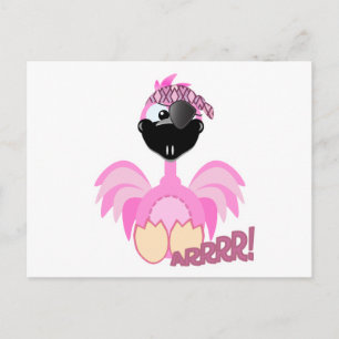 Postal Flamingo pirata Cute Goofkins