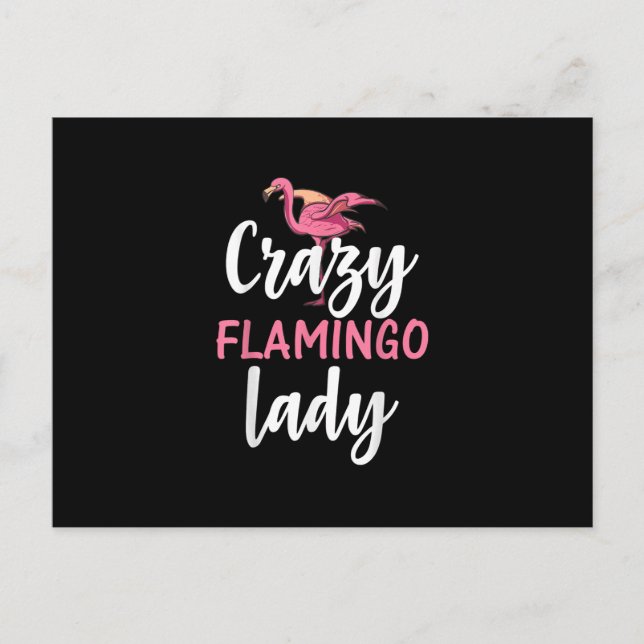Postal Flamingo - Regalos Locos de las damas de flamenco (Anverso)