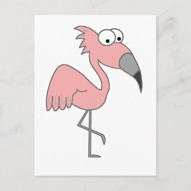 Postal Flamingo rosa (Anverso)