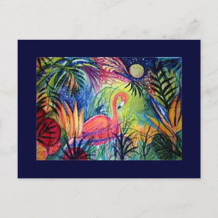 Postal Flamingo rosa