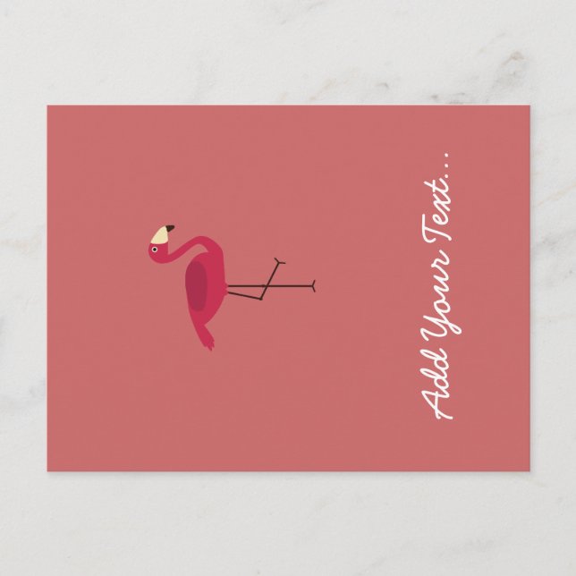 Postal Flamingo rosa (Anverso)